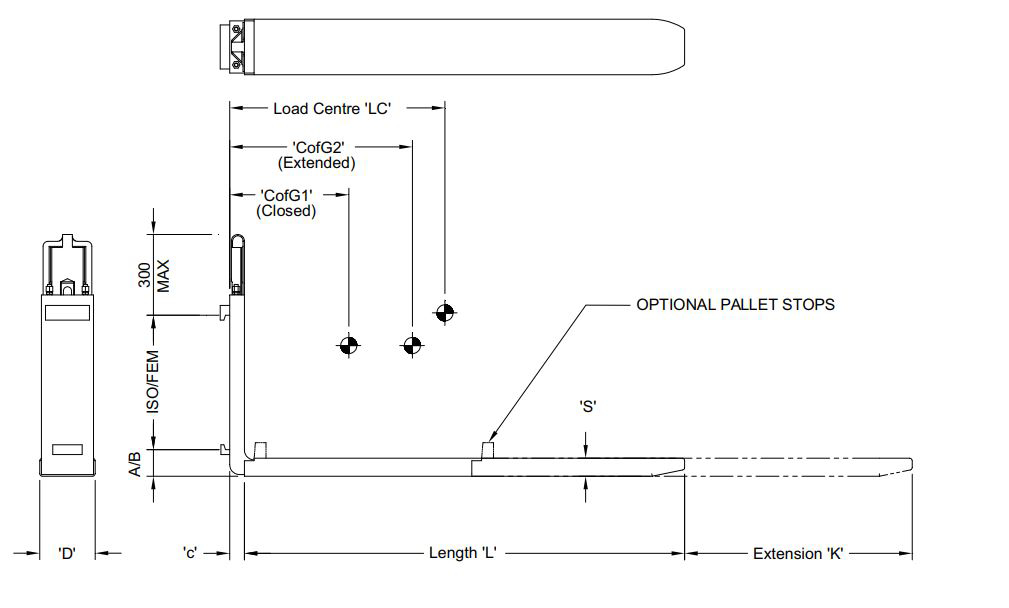 Kooi Hydraulic Reach Forks | Reach Forks | Reach Forks | Forklift ...